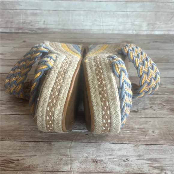 Castaner Blue and Yellow Woven Platform Sandals - Picture 10 of 11